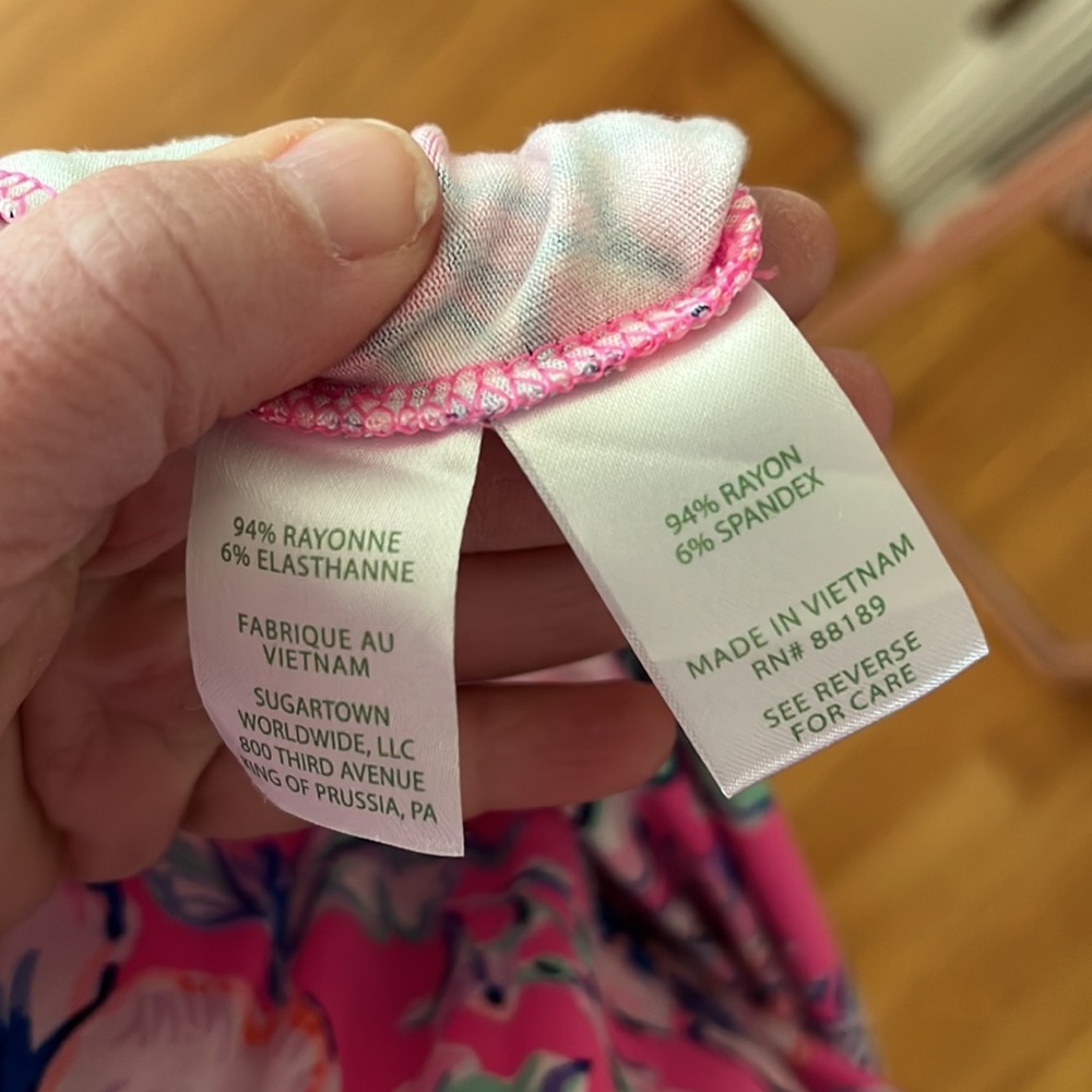 Lilly Pulitzer Carmilla Dress Pink Isle Last Bud Not Least 2 Preppy Coastal - Picture 14 of 16